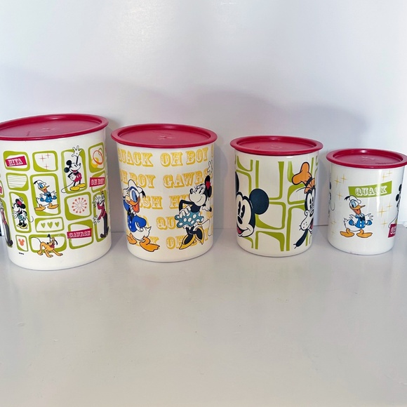 Tupperware Other - Vintage 4 piece Tupperware Disney Mickey Mouse Canister Set Never used!
